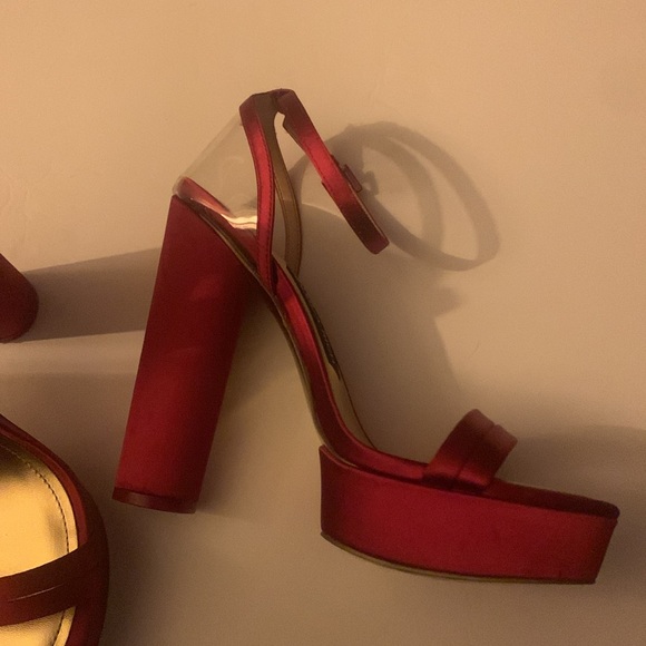 Jessica Rich Platform Sandal in Burgundy Size 7.5 - Picture 8 of 10